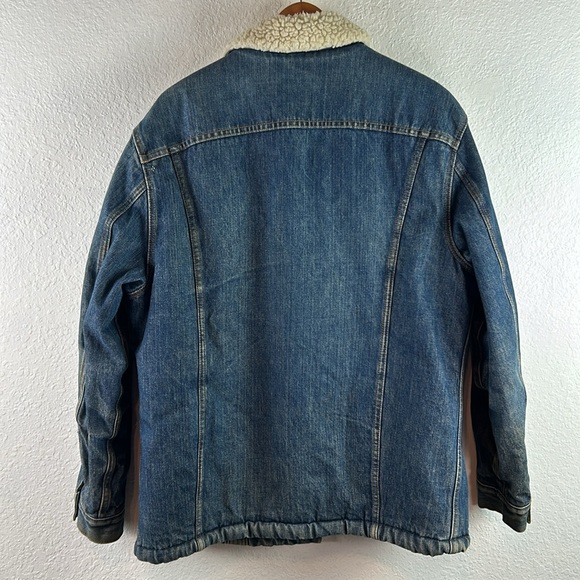 Vintage Levi’s 70’s denim Sherpa lined barn jacket chore jacket 46 XL - Picture 9 of 9